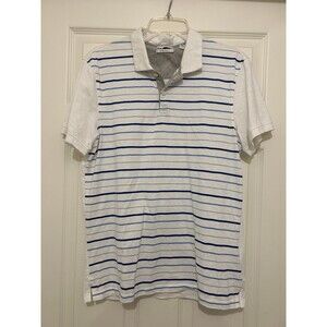 Calvin Klein mens Striped Polo Shirt Size M